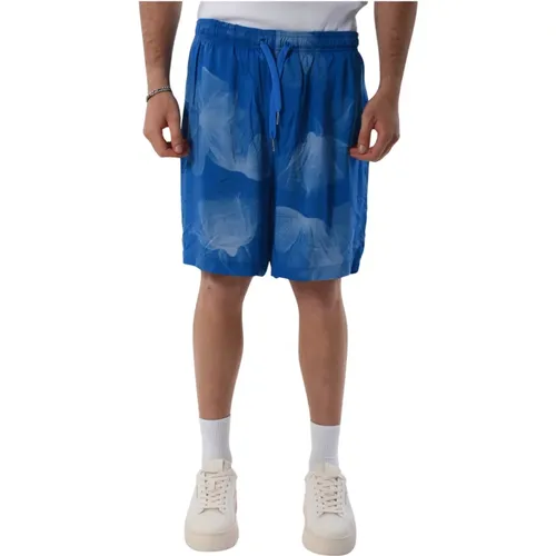 Viskose Bermuda Shorts mit elastischem Bund , Herren, Größe: W36 - Armani Exchange - Modalova