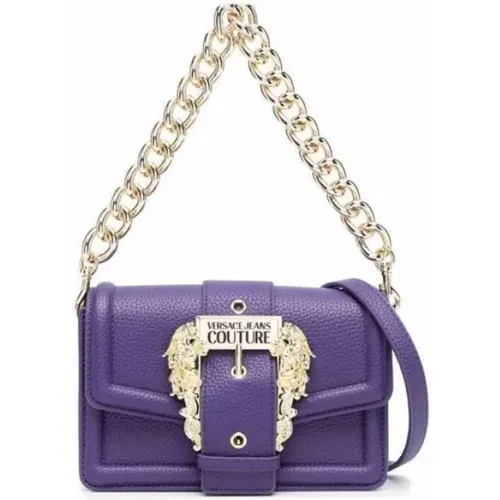 Crossbody Bag with Detachable Gold Chain Detail , female, Sizes: ONE SIZE - Versace Jeans Couture - Modalova