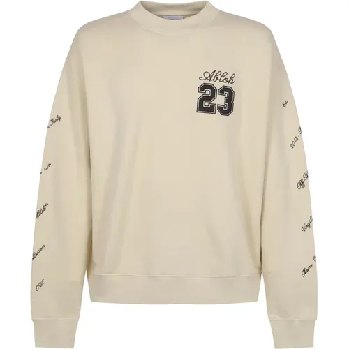 Skate Crewneck Logo Sweater , Herren, Größe: 2XL - Off White - Modalova