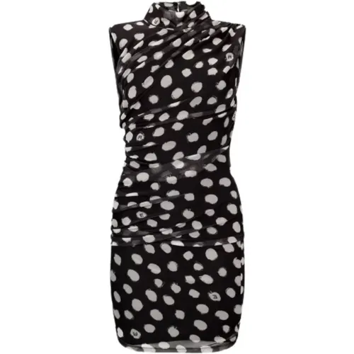 Short Dresses, female, , Size: 2XS Polka Dot Stretch Jersey Mini Dress - Liu Jo - Modalova
