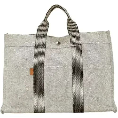 Pre-owned Tote Bags, female, , Size: ONE SIZE Pre-owned Canvas handbags - Hermès Vintage - Modalova