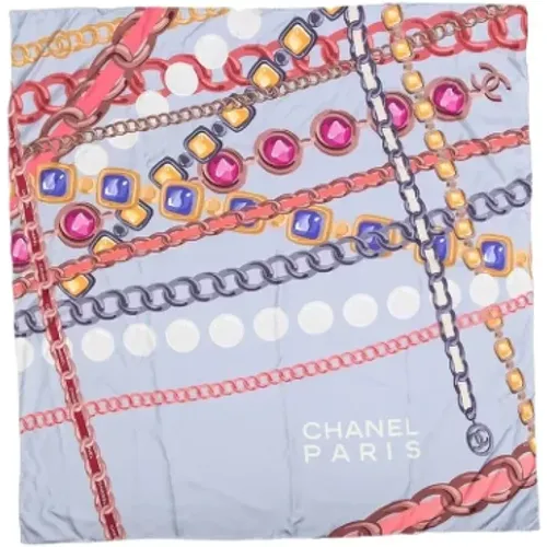 Pre-owned Scarves, female, , Size: ONE SIZE Pre-owned Silk scarves - Chanel Vintage - Modalova