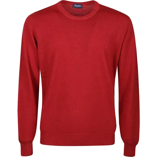 Long Sleeve Shaved Sweater , male, Sizes: XL, 2XL, M - Drumohr - Modalova