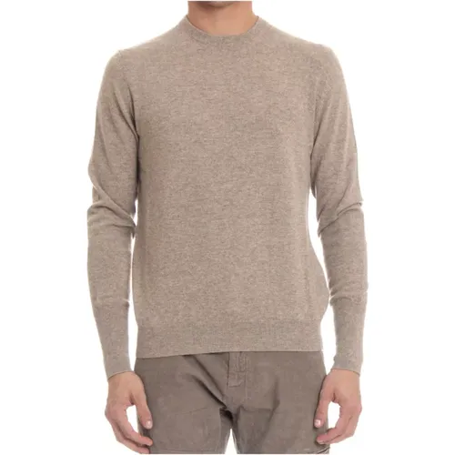 Cashmere Knitwear, male, , Size: 2XL Cashmere Crewneck Sweater Dove Grey - Ballantyne - Modalova