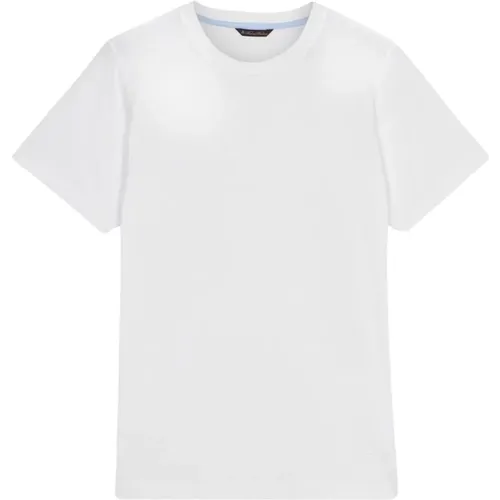 Weiße Baumwoll-Crewneck-T-Shirt , Herren, Größe: M - Brooks Brothers - Modalova