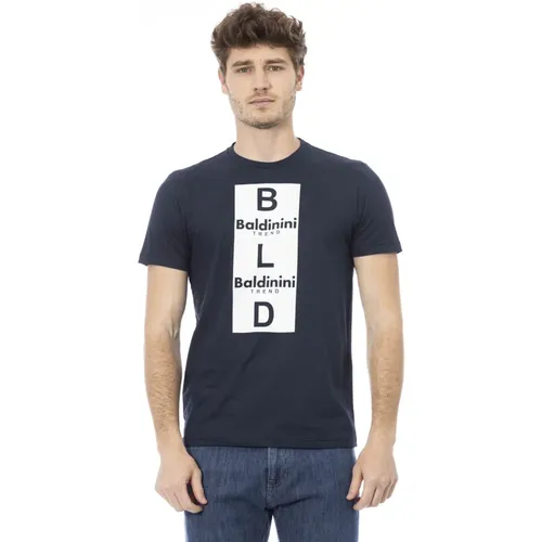 Kurzarm Rundhals T-Shirt , Herren, Größe: S - Baldinini - Modalova