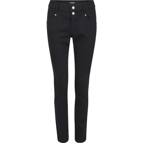 Skinny Button Jeans , Damen, Größe: M L30 - Angels - Modalova