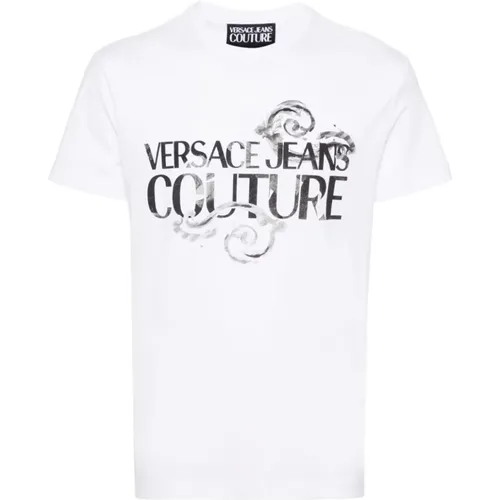 Weiße T-Shirts Polos für Männer , Herren, Größe: XL - Versace Jeans Couture - Modalova