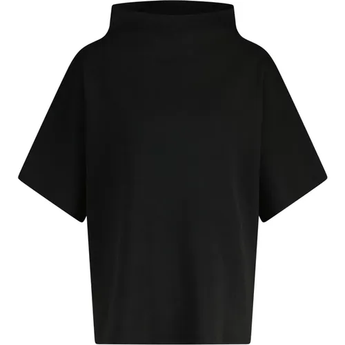 Short Sleeve Blouse with Stand Collar , female, Sizes: XS - Liviana Conti - Modalova