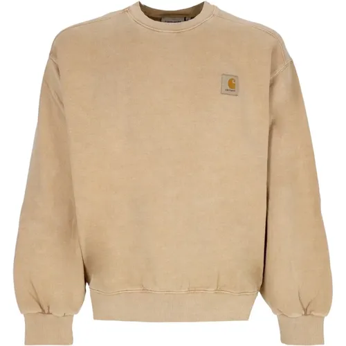 Sweatshirts, male, , Size: XL Dusty H Brown Crewneck Sweatshirt - Carhartt WIP - Modalova