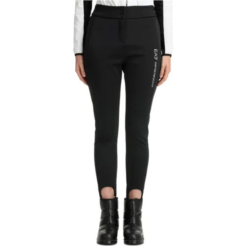 High Waist Ski Trousers Plain Logo , female, Sizes: S - Emporio Armani EA7 - Modalova