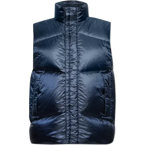 Vests, male, , Size: XL Down Vest with Stand-up Collar - Woolrich - Modalova