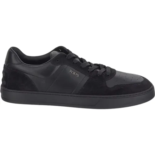 Leder Lace-Up Sneaker , Herren, Größe: 41 1/2 EU - TOD'S - Modalova