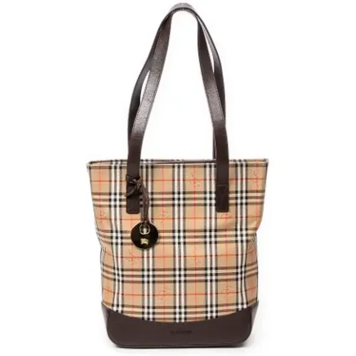 Pre-owned Tote Bags, female, , Size: ONE SIZE Pre-owned Canvas shoulder-bags - Burberry Vintage - Modalova