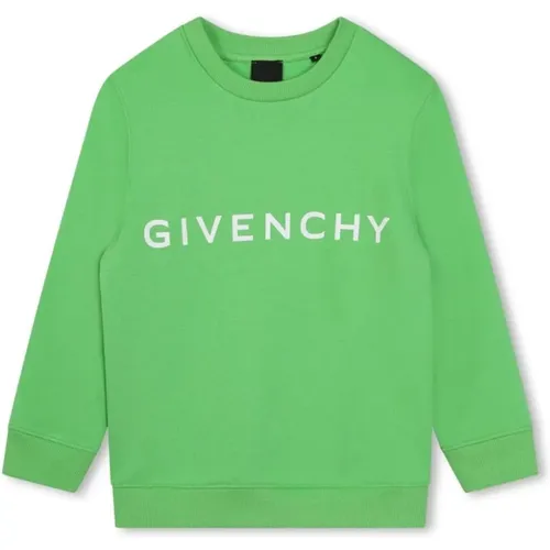 Grüner Baumwollpullover mit Logo-Print - Givenchy - Modalova