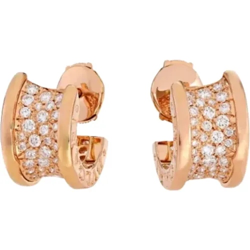 Pre-owned Jewellery, female, , Size: ONE SIZE Pre-owned Rose Gold earrings - Bvlgari Vintage - Modalova