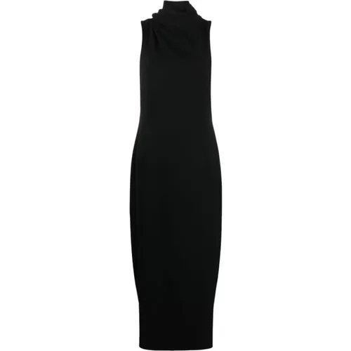 Cowl-Neck Maxi Dress , female, Sizes: S - Giorgio Armani - Modalova