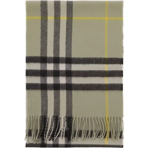 Winter Scarves, male, , Size: ONE SIZE Iconic Check Cashmere Scarf - Burberry - Modalova