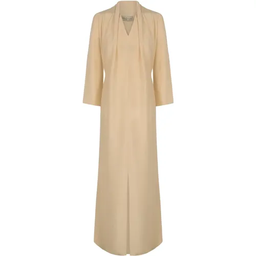 Lorena, silk dress in vanilla , female, Sizes: S, M, XL, L - Cortana - Modalova