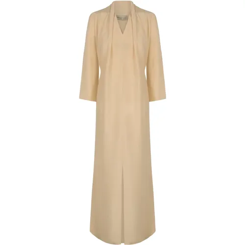 Lorena, silk dress in vanilla , female, Sizes: XL, L - Cortana - Modalova