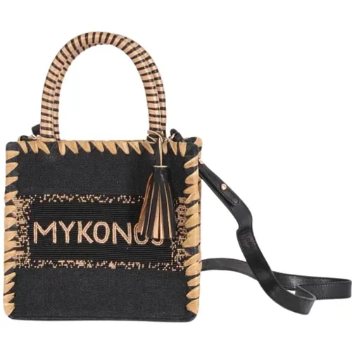 Handmade Mini Mykonos Shoulder Bag , female, Sizes: ONE SIZE - De Siena - Modalova