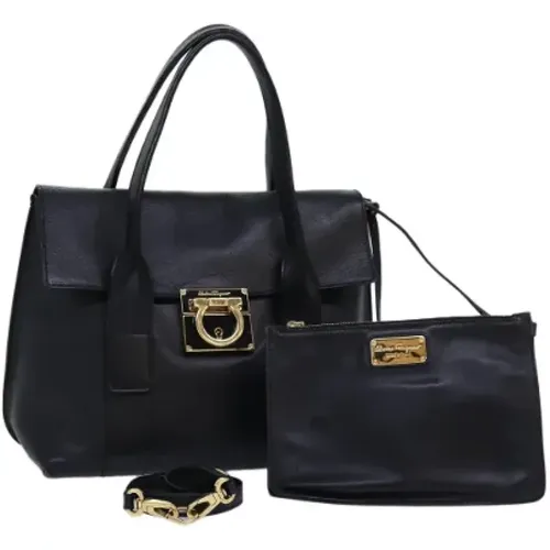 Pre-owned Leather shoulder-bags , female, Sizes: ONE SIZE - Salvatore Ferragamo Pre-owned - Modalova