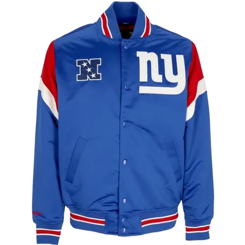 Bomber Jackets, male, , Size: L NFL Heavyweight Bomber Jacket New York Giants - Mitchell & Ness - Modalova