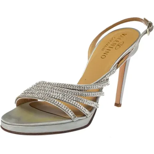 Pre-owned Satin sandals , female, Sizes: 6 1/2 UK - Valentino Vintage - Modalova