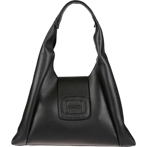 Schwarze Mittlere Hobo Tasche Hogan - Hogan - Modalova