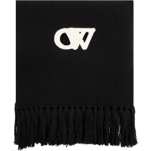 Wool scarf , female, Sizes: ONE SIZE - Off White - Modalova