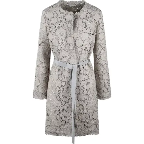 Belted Coats, female, , Size: M Floral Lace Long Jacket - P.a.r.o.s.h. - Modalova