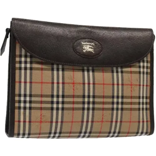 Pre-owned Clutches, female, , Size: ONE SIZE Pre-owned Canvas clutches - Burberry Vintage - Modalova