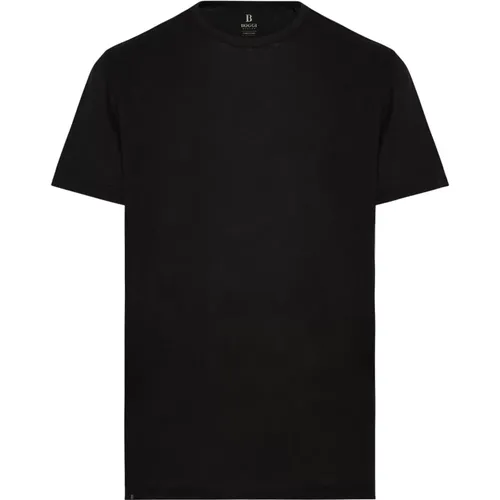 T-Shirt aus Stretch-Leinen-Jersey , Herren, Größe: XL - Boggi Milano - Modalova
