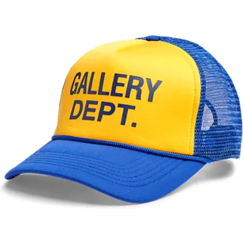 Yellow Trucker Cap with GD Logo , male, Sizes: ONE SIZE - Gallery Dept. - Modalova