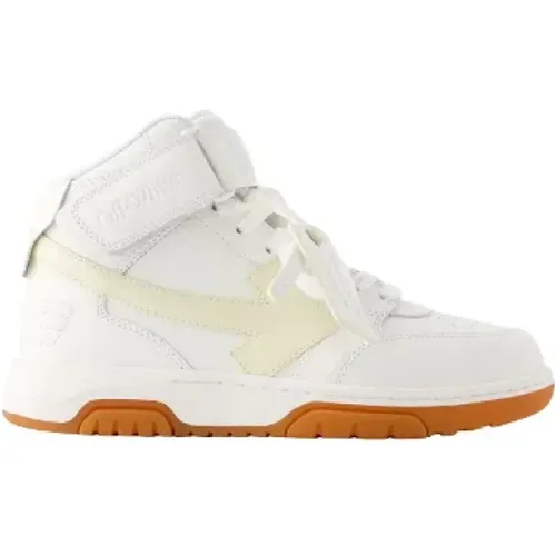 Sneakers, male, , Size: 4 US Leather sneakers - Off White - Modalova