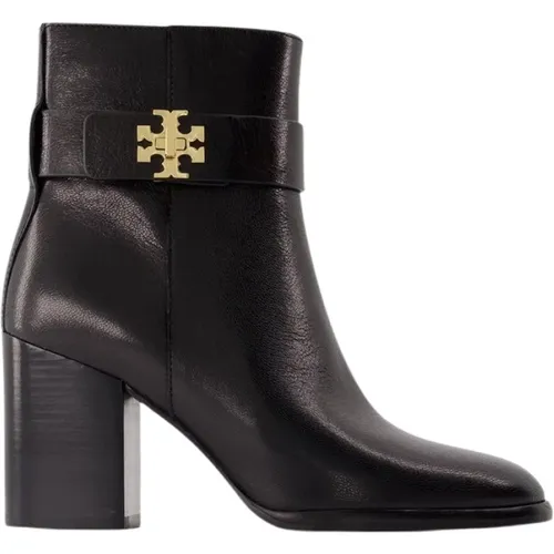 Schwarze Leder Stiefeletten - Spitz Zulaufende Spitze - TORY BURCH - Modalova