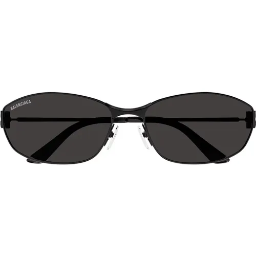 Sunglasses, unisex, , Size: 65 MM Oval Metal Sunglasses with Innovative Hinge - Balenciaga - Modalova