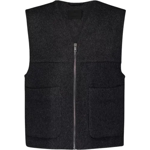 Cashmere and Wool Zipped Vest , male, Sizes: L, M - Givenchy - Modalova
