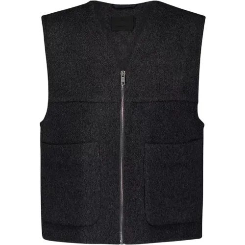 Cashmere and Wool Zipped Vest , male, Sizes: M - Givenchy - Modalova