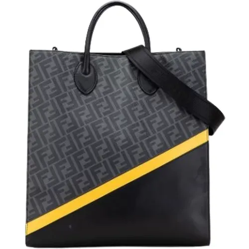 Pre-owned Tote Bags, female, , Size: ONE SIZE Pre-owned Canvas Tote Bag - Fendi Vintage - Modalova