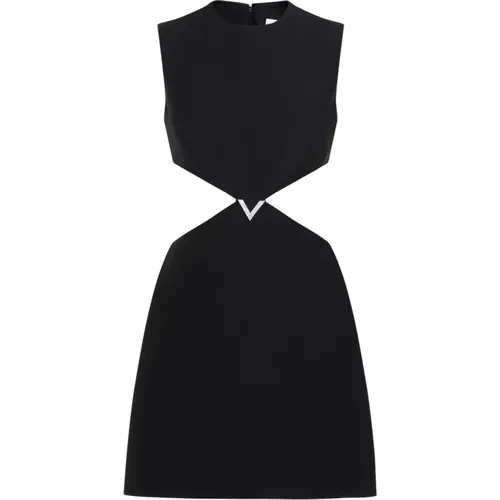 Mini Dress with V Logo , female, Sizes: XS, 2XS - Valentino - Modalova