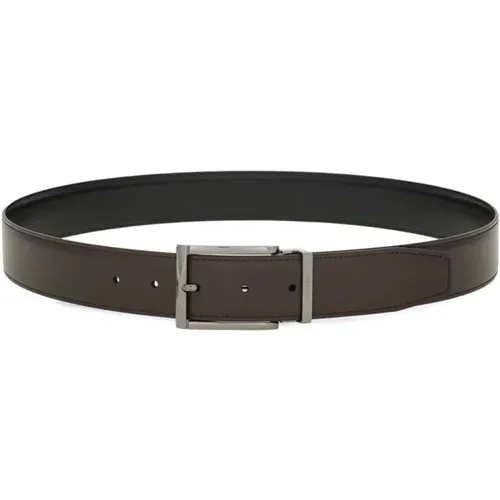 Belts, male, , Size: 105 CM Reversible Leather Belt Dark /Black - Salvatore Ferragamo - Modalova