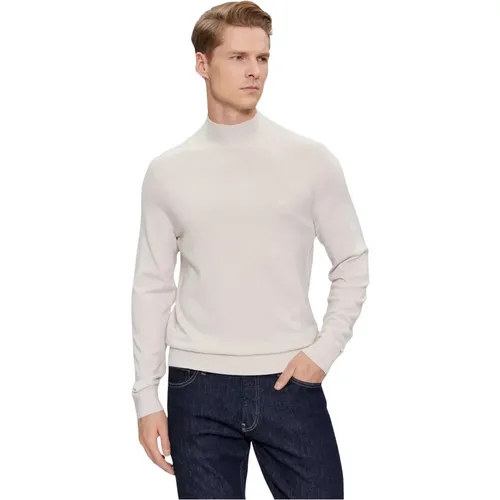 Beiger Wollpullover Superior K10K110424 , Herren, Größe: L - Calvin Klein - Modalova