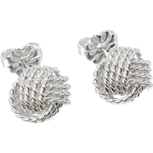 Pre-owned Jewellery, female, , Size: ONE SIZE Pre-owned Silver earrings - Tiffany & Co. Pre-owned - Modalova