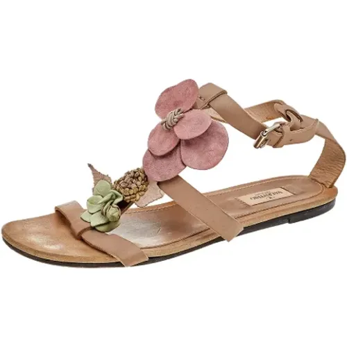 Pre-owned Sandals, female, , Size: 9 US Pre-owned Leather sandals - Valentino Vintage - Modalova