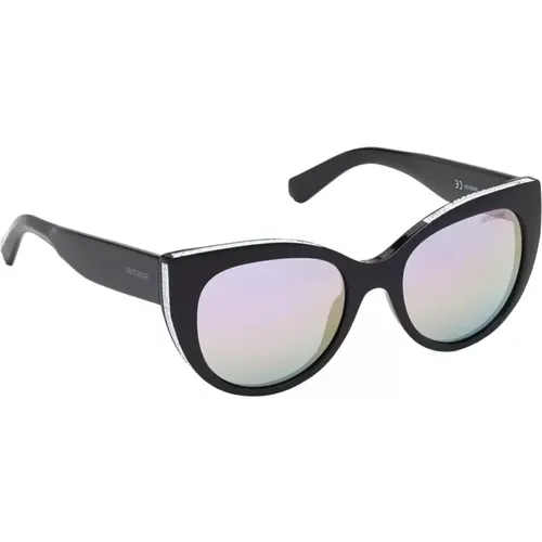 Oval Sunglasses with Blue Gradient Lenses , female, Sizes: ONE SIZE - Swarovski - Modalova