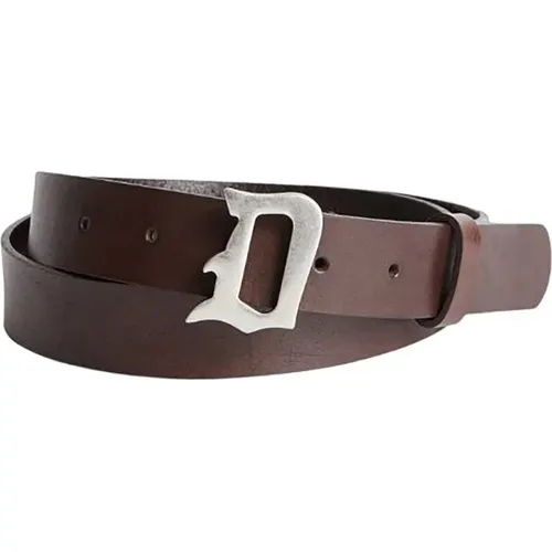 Belts, male, , Size: 90 CM Leather Belt - Dondup - Modalova