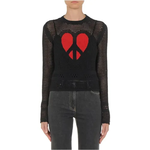 Perforated Knit Top , female, Sizes: M - Moschino - Modalova