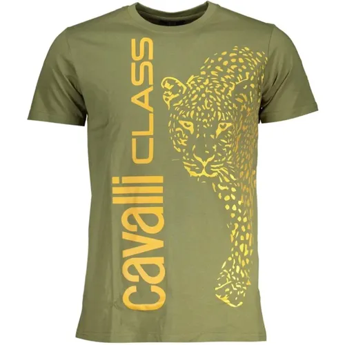 Druck Logo Rundhals T-Shirt - Cavalli Class - Modalova