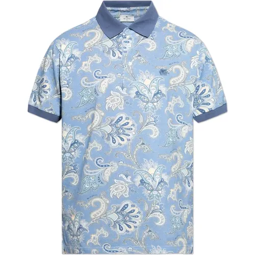 Cotton polo shirt with decorative pattern , male, Sizes: 2XL, M, S, L, XL - ETRO - Modalova